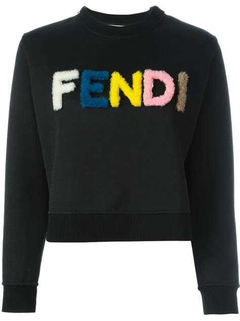 fendi sweatshirt with zip|fendi beaded graphic sweatshirt.